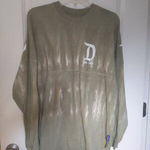 Disneyland Resort Spirit Jersey Cotton Green Khaki Tie-Dye size small Unisex